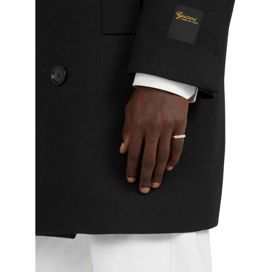 Gucci Tag ring in silver, 4 mm thin band