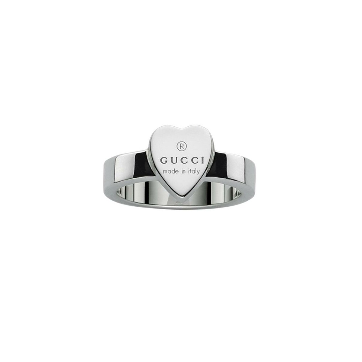 Gucci trademark heart ring in silver