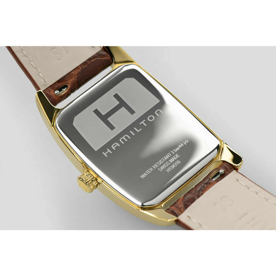 Hamilton Boulton quartz watch with leather strap