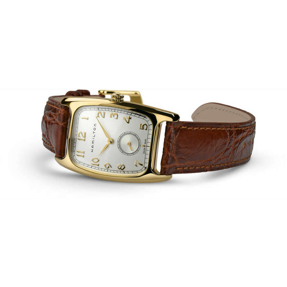 Hamilton Boulton quartz watch with leather strap