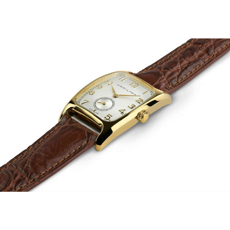 Hamilton Boulton quartz watch with leather strap