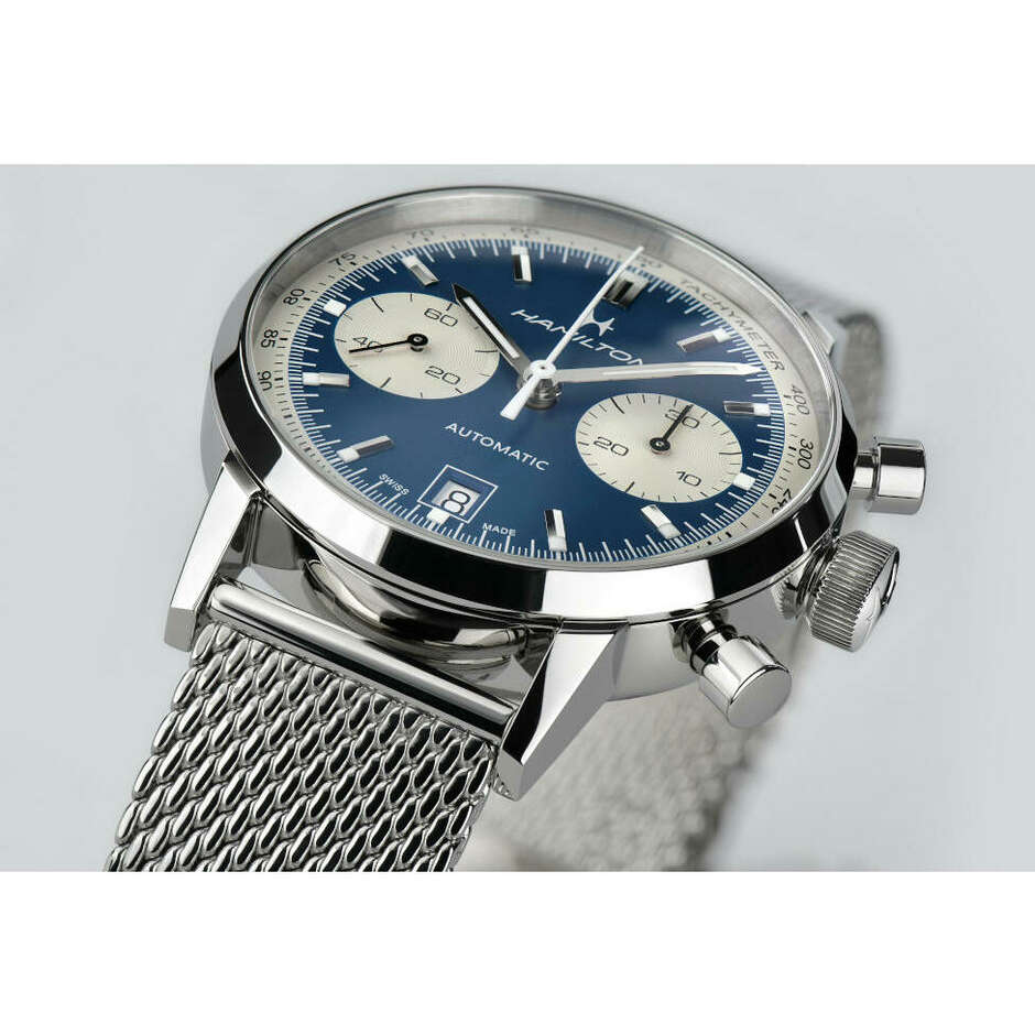 Hamilton Intra-Matic Blue Automatic Chronograph Watch
