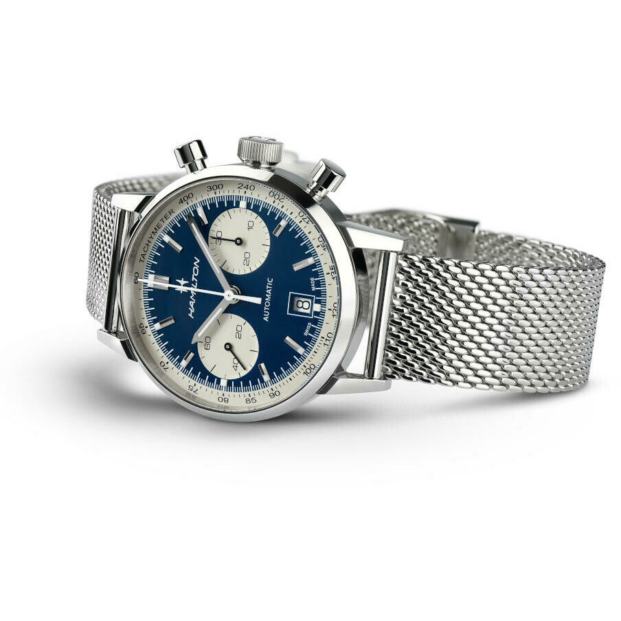 Hamilton Intra-Matic Blue Automatic Chronograph Watch