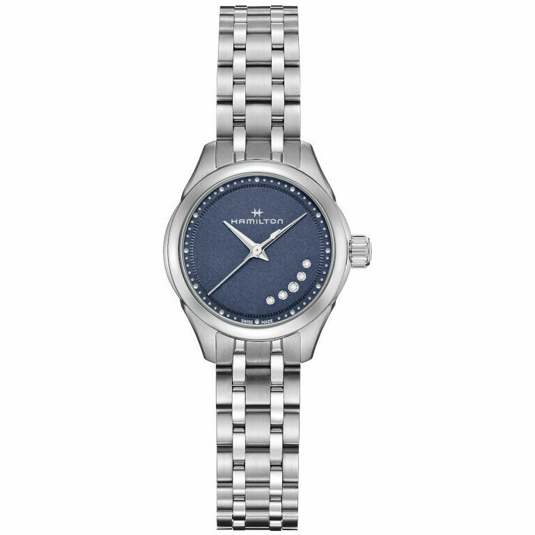 Hamilton Jazzmaster women's quartz watch in steel and diamonds
