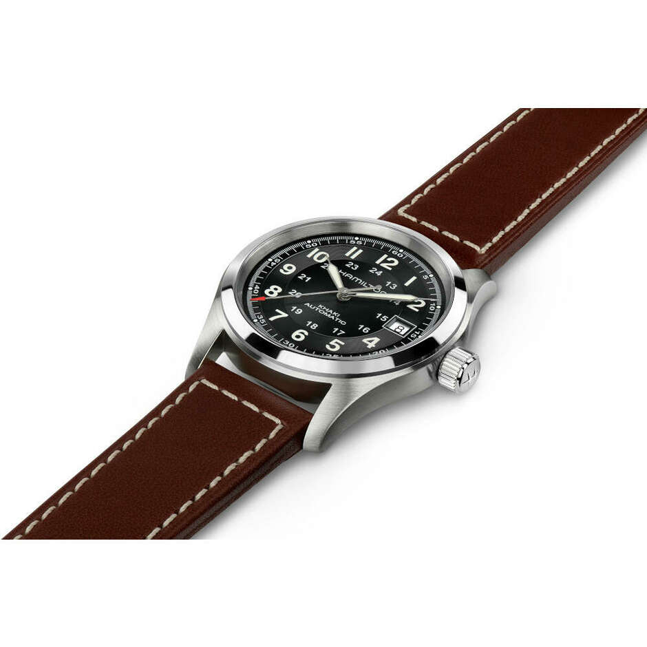 Hamilton khaki field automatic black dial men's watch 2025