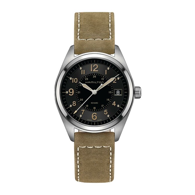 Hamilton Khaki Field Black Quartz Only Time Watch 38mm