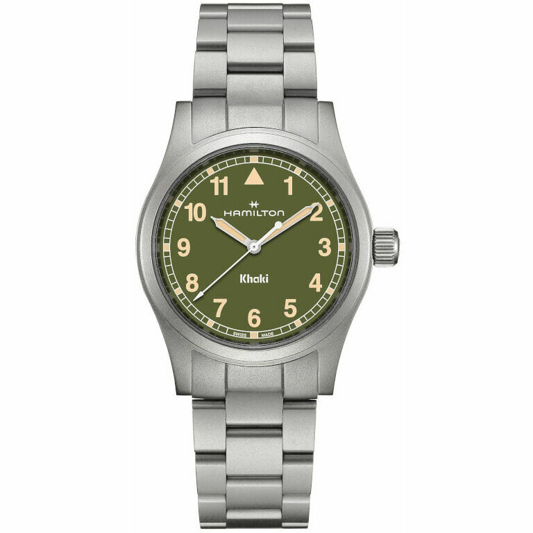 Hamilton Khaki Field Green Steel 38mm Watch