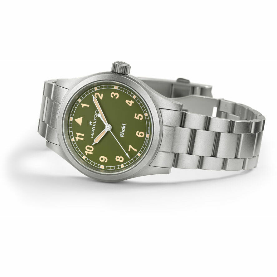 Hamilton Khaki Field Green Steel 38mm Watch