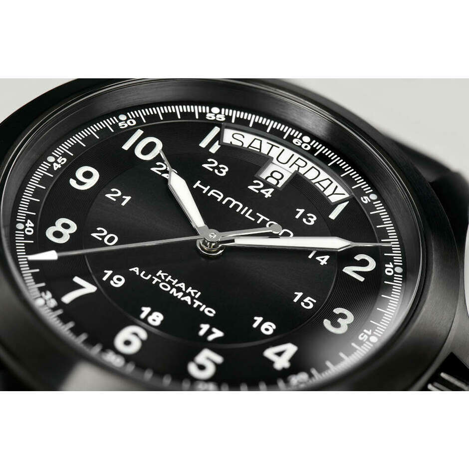 Hamilton Khaki Field King Automatic Watch Steel and Black PVD