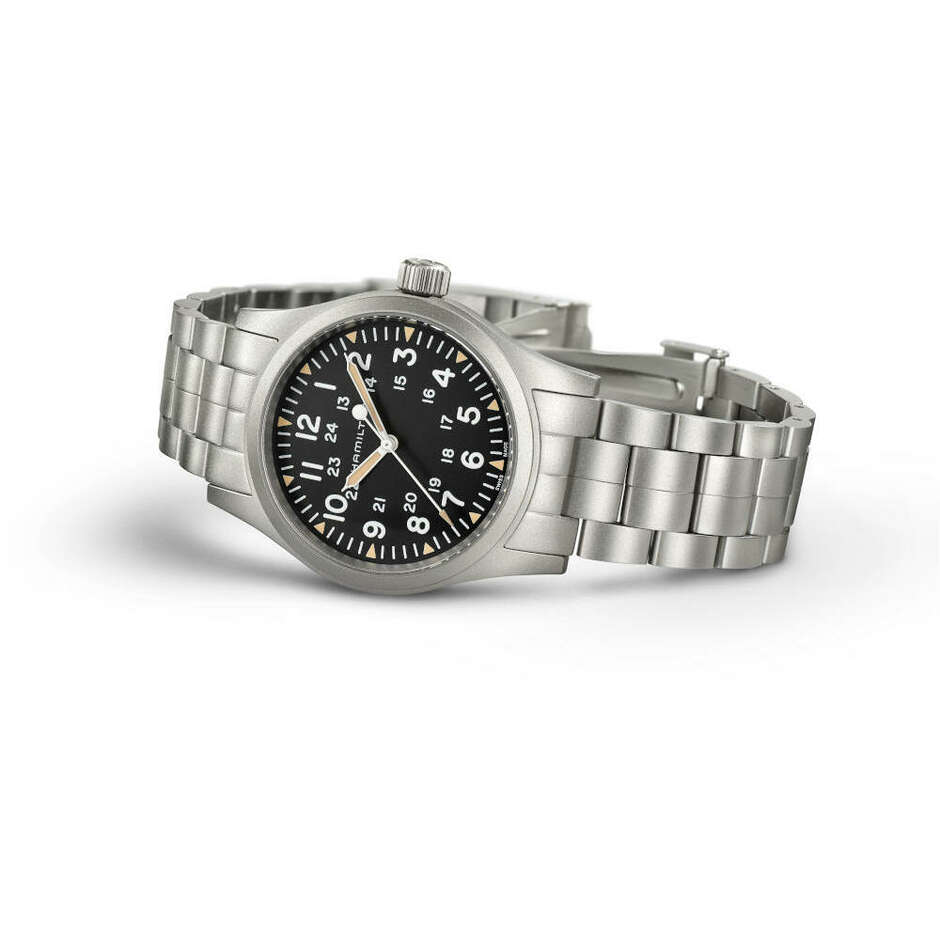 Hamilton Khaki Field mechanical watch with steel strap