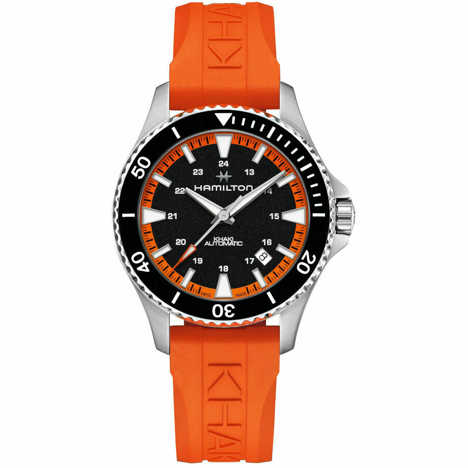 Hamilton Khaki Navy Scuba Automatic Orange 40mm Watch Franco Cuomo Gioielli