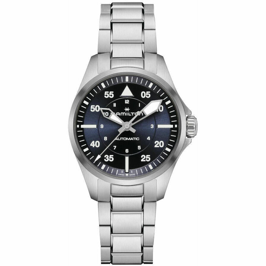 Hamilton Khaki Pilot watch in steel 36mm blue dial