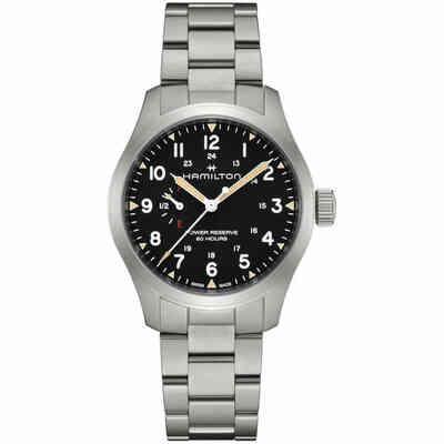 Hamilton Khaki Power Reserve Watch Black Hamilton Khaki Power Reserve Watch Black