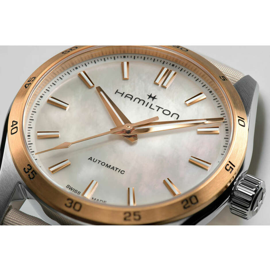 Hamilton Performer women's two-tone mother-of-pearl dial watch