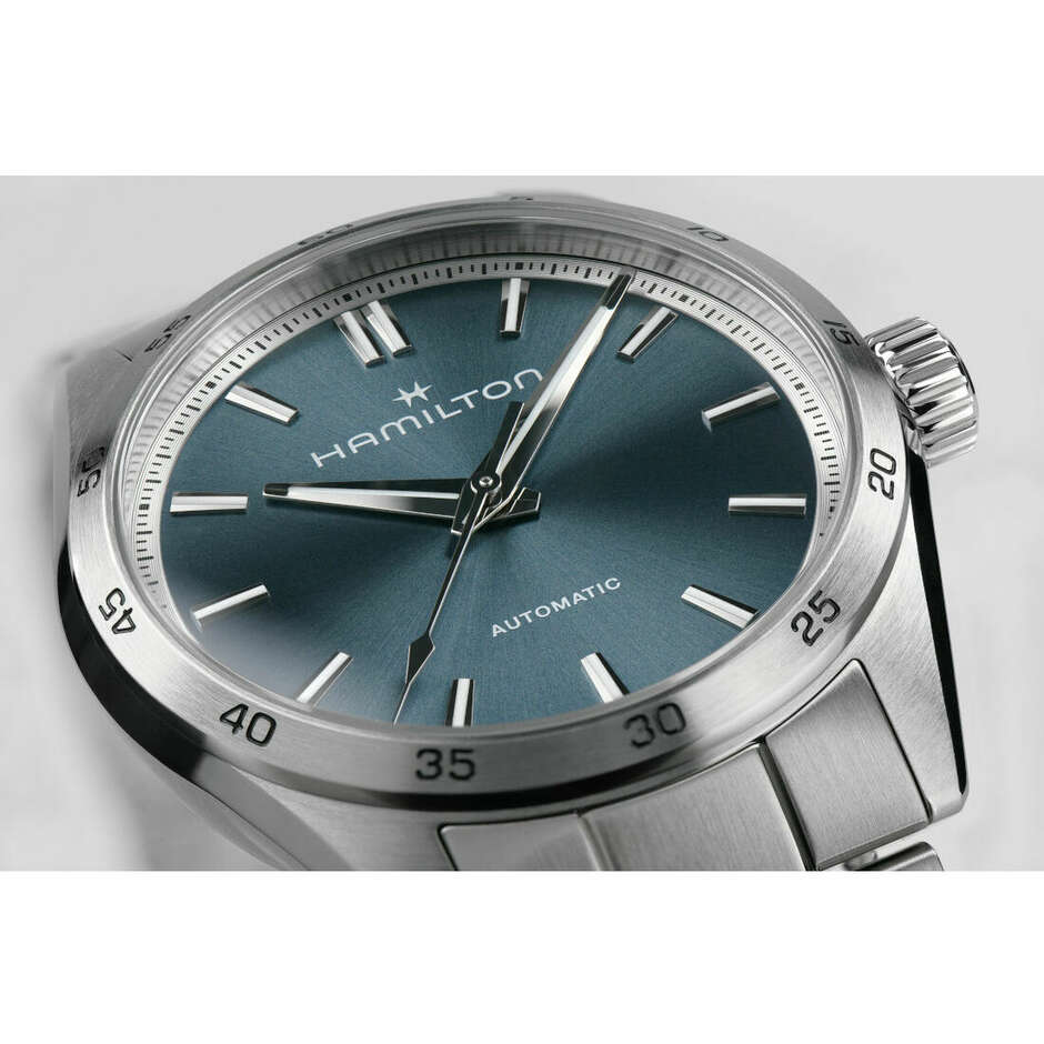 Hamilton Performer women's watch in steel with blue dial