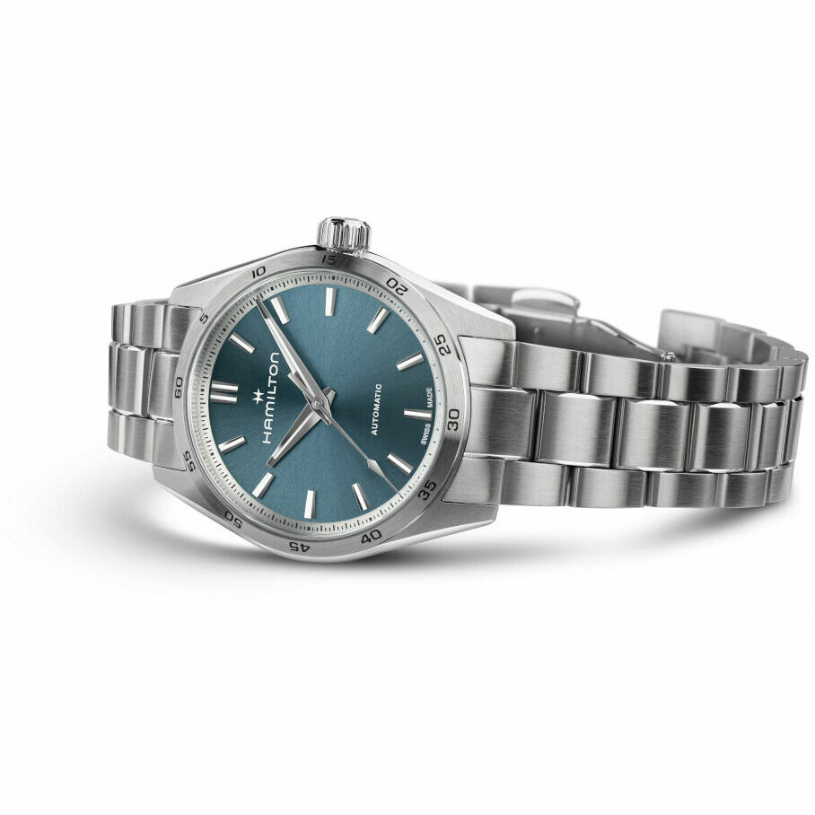 Hamilton Performer women's watch in steel with blue dial