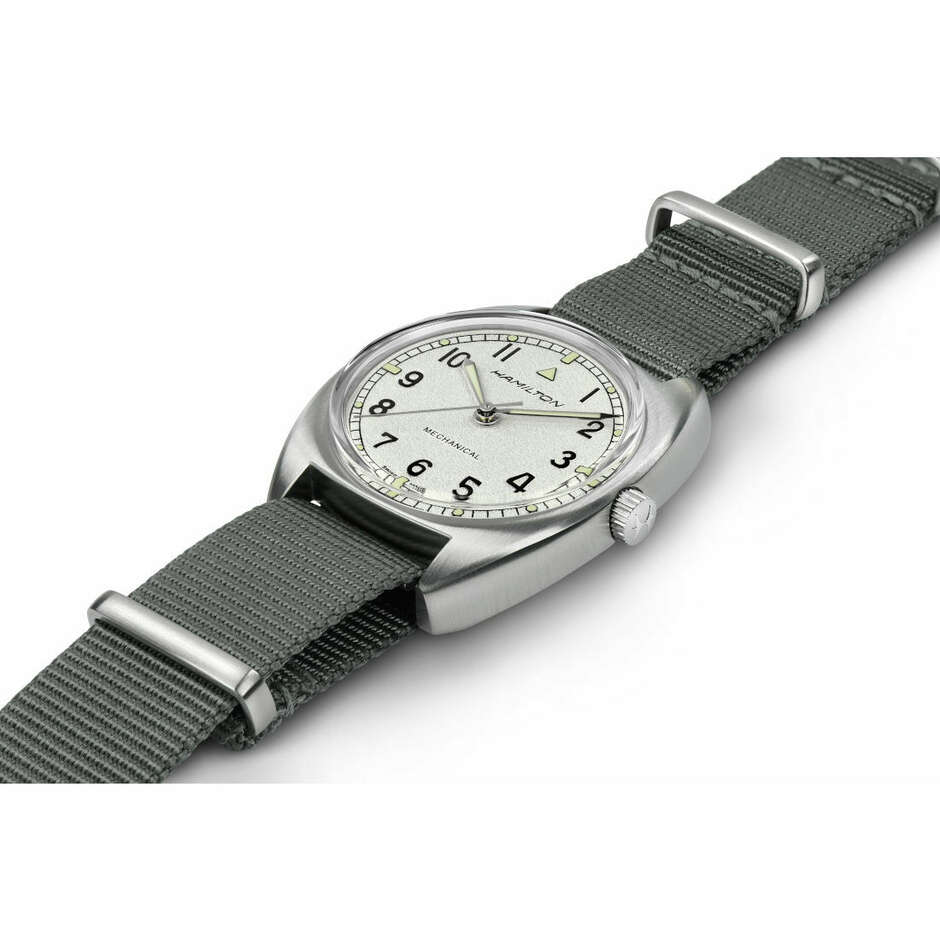 Hamitlon Khaki Aviation Pilot Pioneer hand-wound white watch