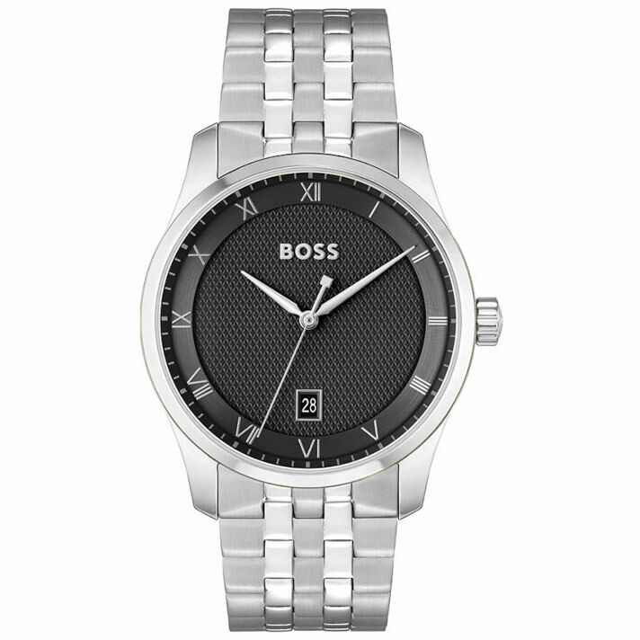 Hugo Boss black and steel time-only watch