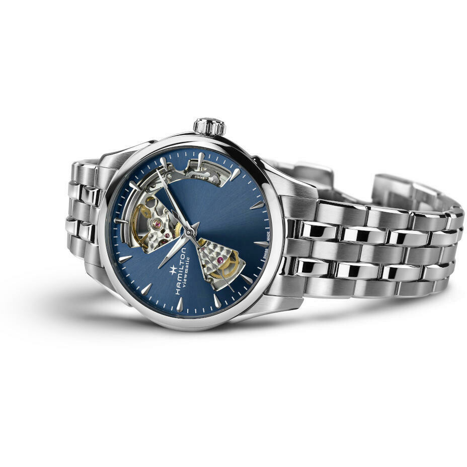 Jazzmaster Automatic Watch Open Heart Lady blue dial