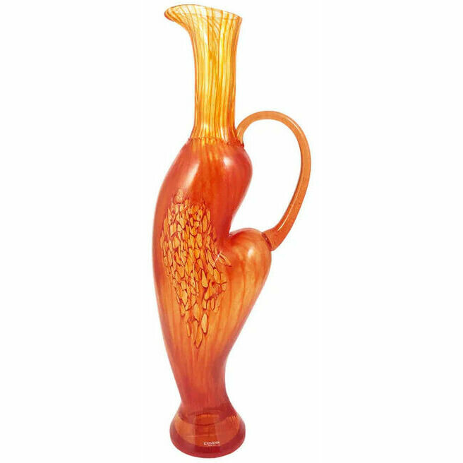 Kosta Boda Orange Glass Jug