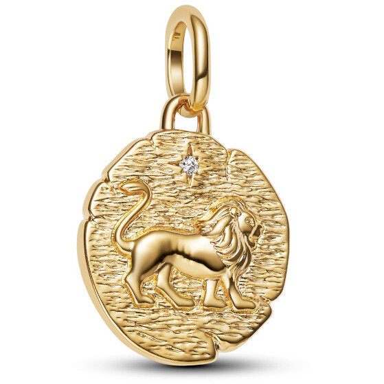 Medallion Pandora Leone "Vita Veritas Virtus" placcaturo oro