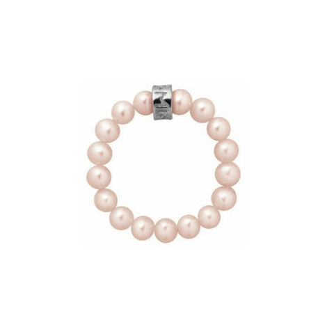 Mimi Elastica ring with 4 mm purple pearls