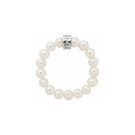 Mimi Elastica ring with 4 mm white pearls