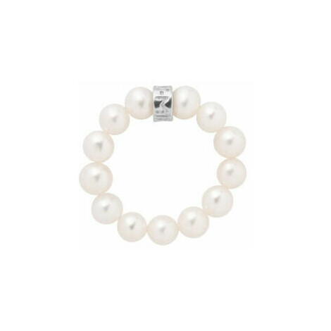 Mimi Elastica ring with 5 mm white pearls