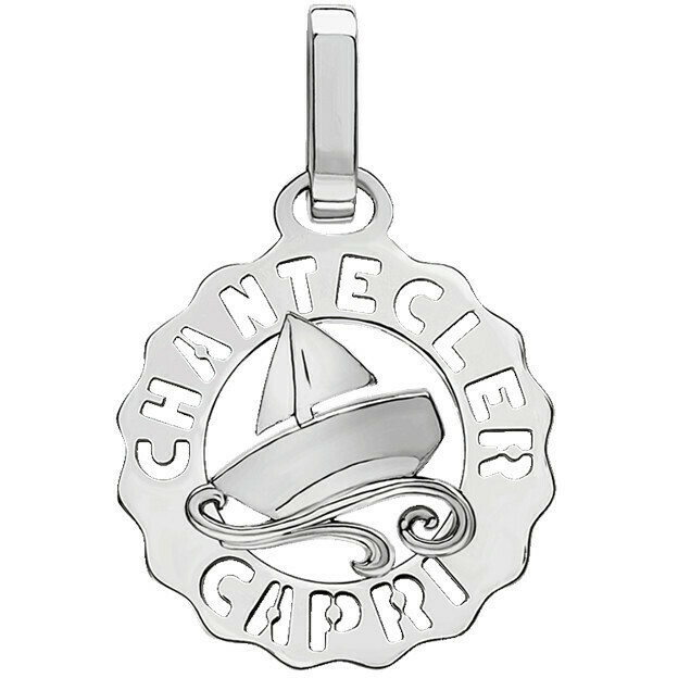 Mini Barchetta Logo Chantecler pendant in silver