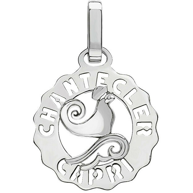 Mini Chantecler Logo Gallo pendant in silver