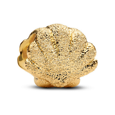 Mini Charm Conchiglia diamantata placcata oro