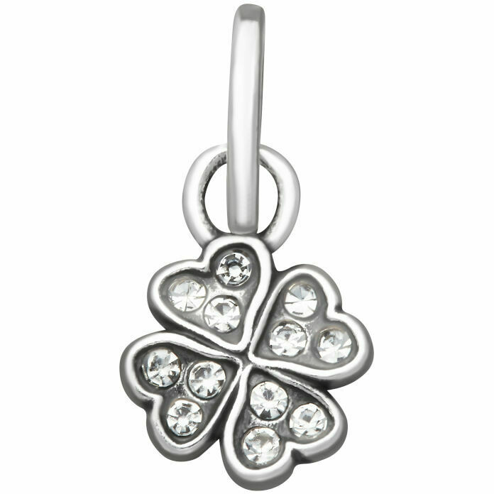 Mini Charm Giovanni Raspini Four Leaf Clover Crystal