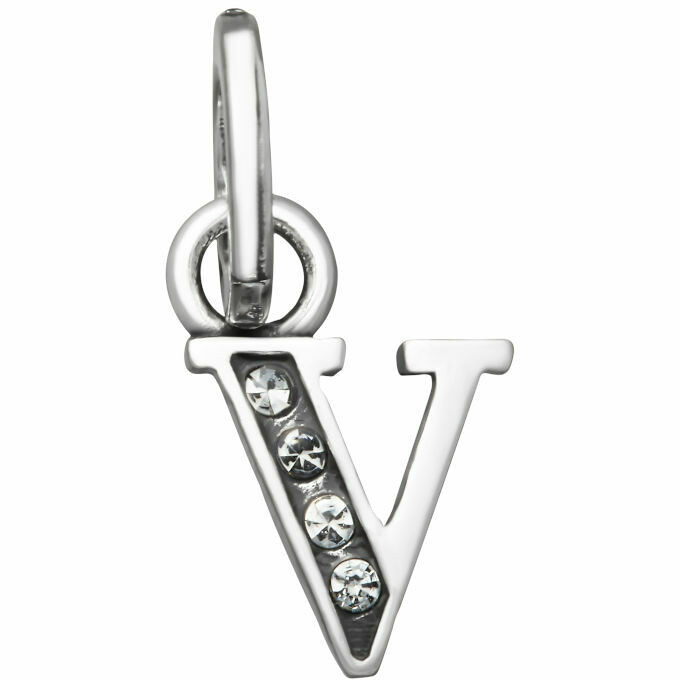 Mini Charm Giovanni Raspini Lettera V Crystal