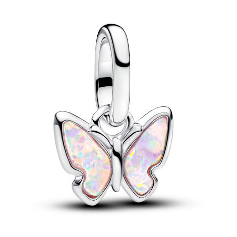 Mini Charm Pandora Pendente Farfalla Rosa