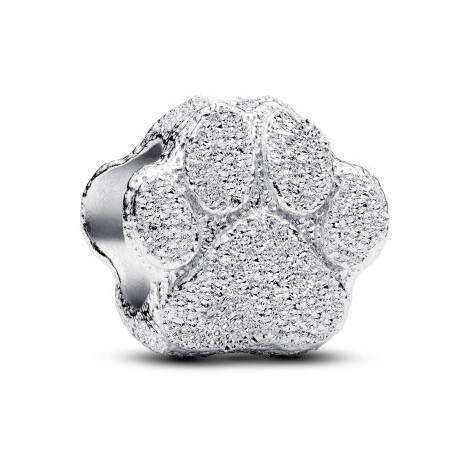 Mini Charm Pandora Zampa diamantata in argento