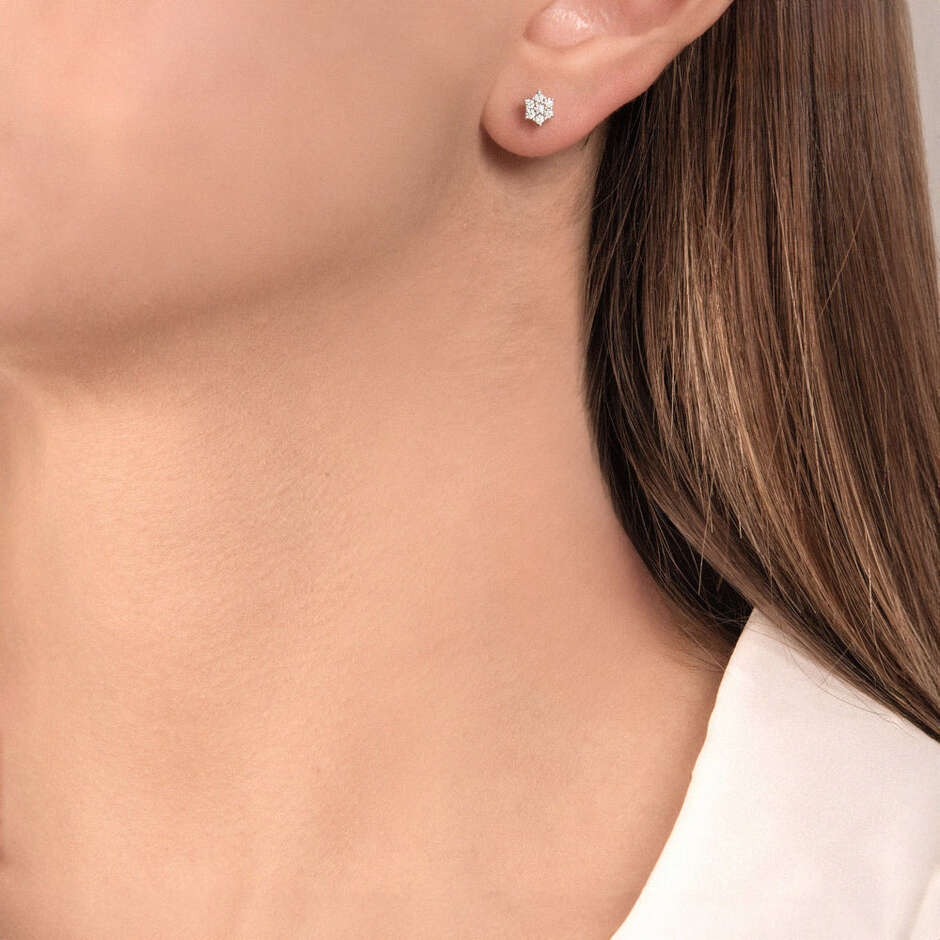 Mirco Visconti diamond pavé stud earrings