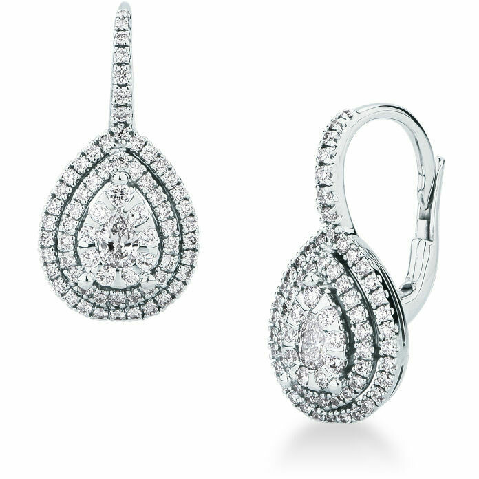Mirco Visconti drop earrings in pave diamonds