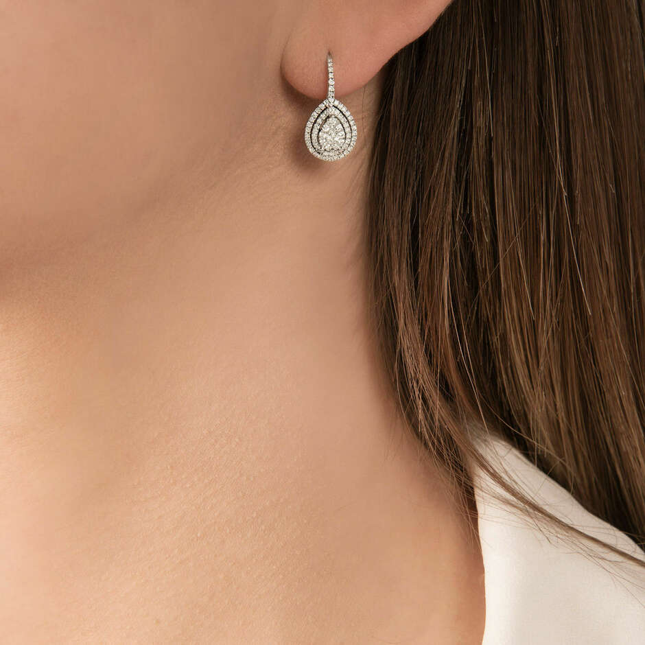 Mirco Visconti drop earrings in pave diamonds