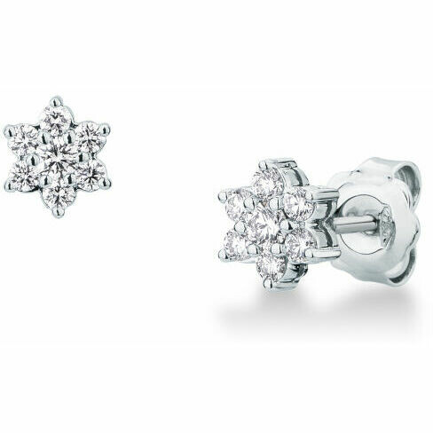 Mirco Visconti flower earrings with diamonds