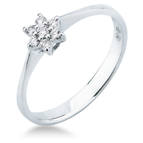 Mirco Visconti flower ring in diamond pavé