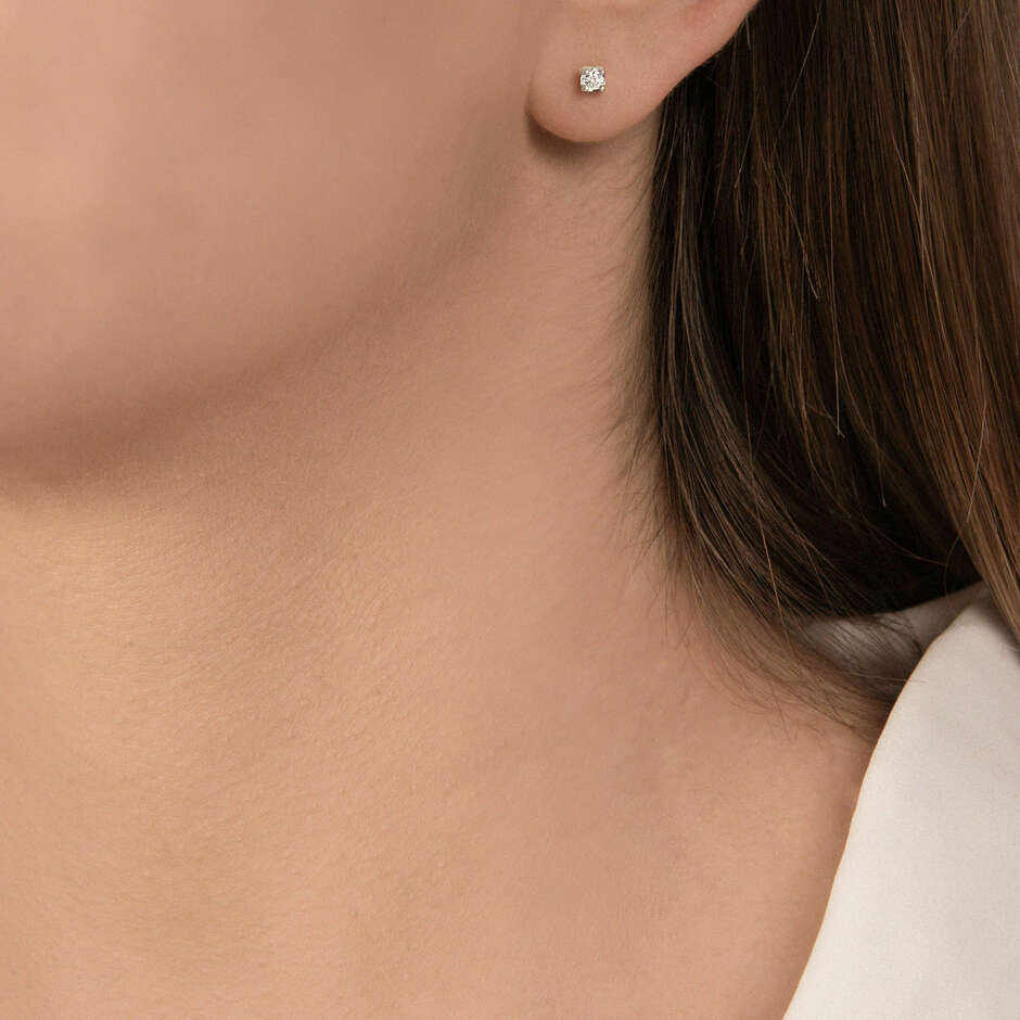 Mirco Visconti light point earrings in white gold and diamonds