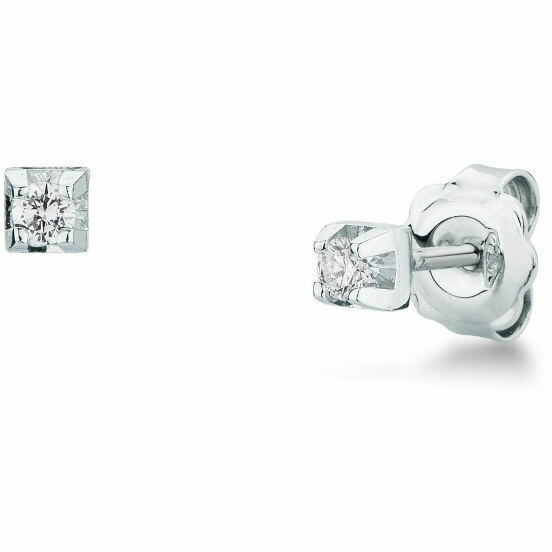 Mirco Visconti light point earrings in white gold and diamonds