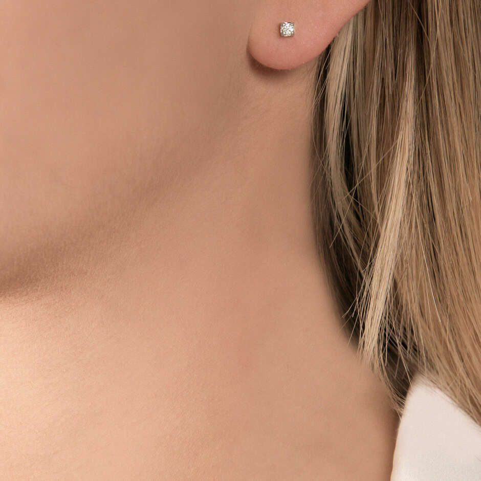 Mirco Visconti light point earrings in white gold and diamonds