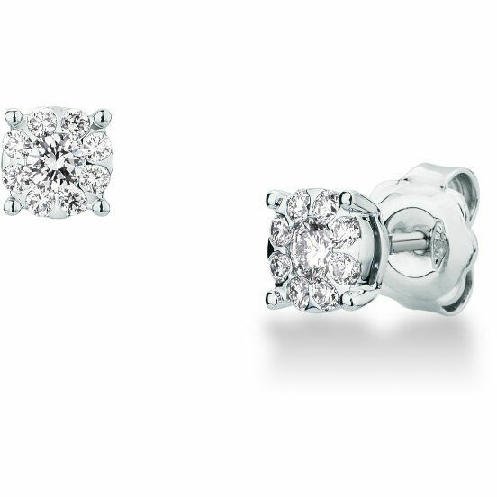 Mirco Visconti light point earrings in white gold and diamonds