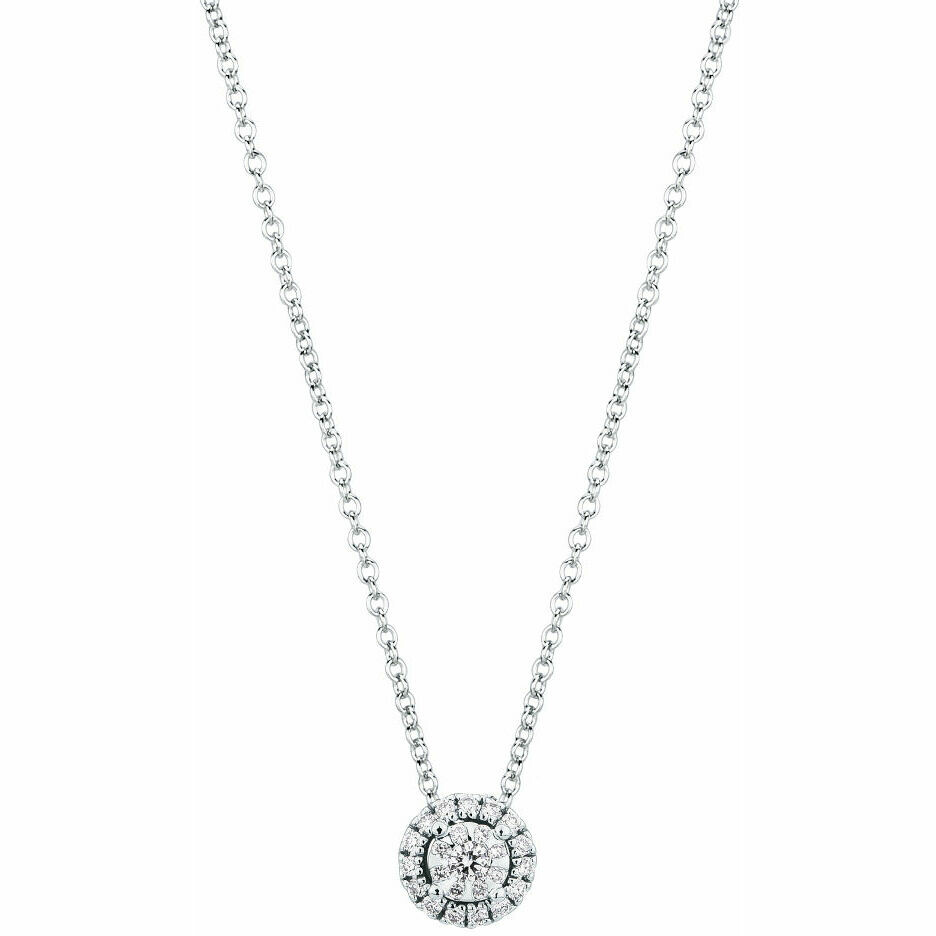 Mirco Visconti light point necklace in white gold and pave diamonds
