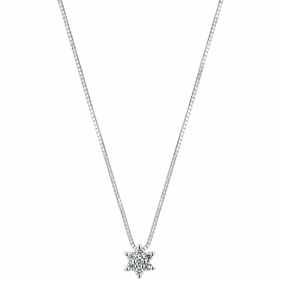 Mirco Visconti necklace with star pendant in white gold and diamonds