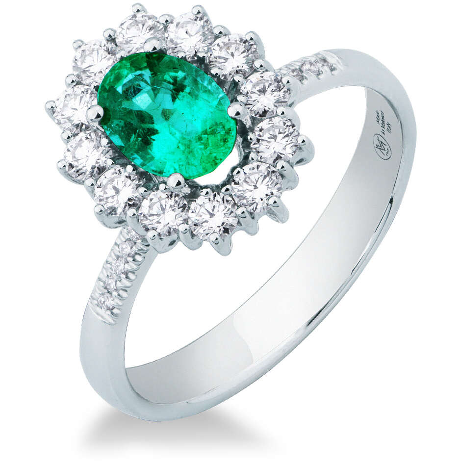 Mirco Visconti ring with emerald and diamonds