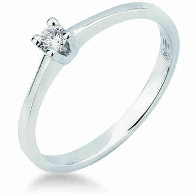 Mirco Visconti solitaire ring in white gold with diamond Mirco Visconti solitaire ring in white gold with diamond