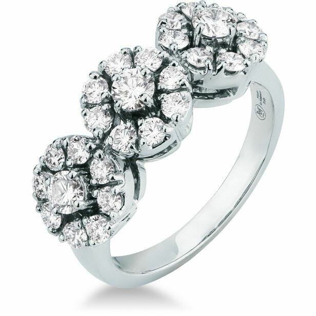 Mirco Visconti trilogy ring in white gold and diamonds