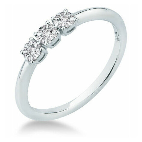Mirco Visconti Trilogy Ring in White Gold with Diamonds